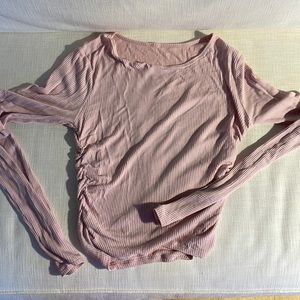 Alo yoga pink long sleeve top (size small)